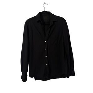 Frank & Eileen Black The Lab Cotton Button Up Shirt Long‎ Sleeve Pocket Classic